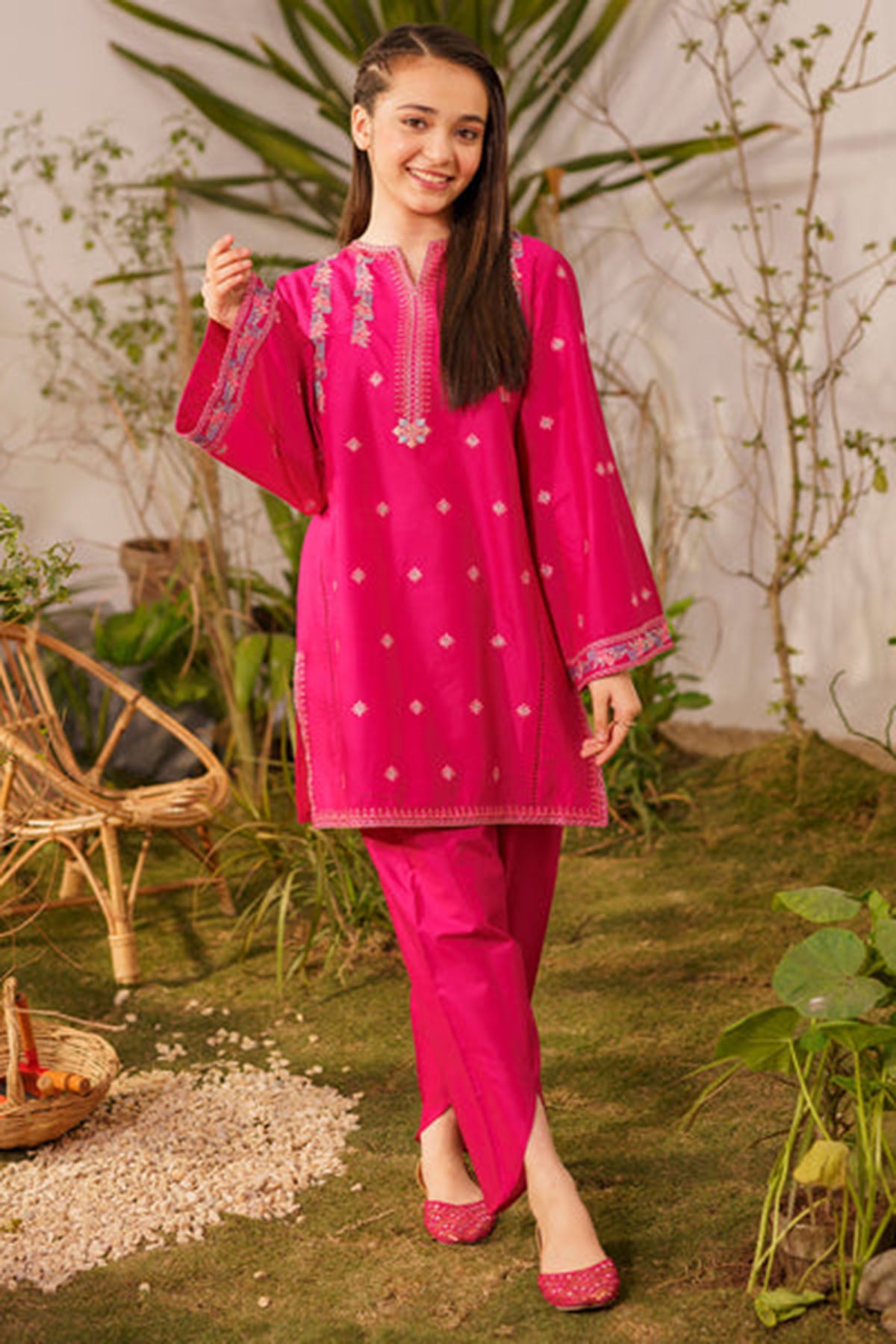 Zooj Fully Embroidered Lawn 2Pc-Ga02