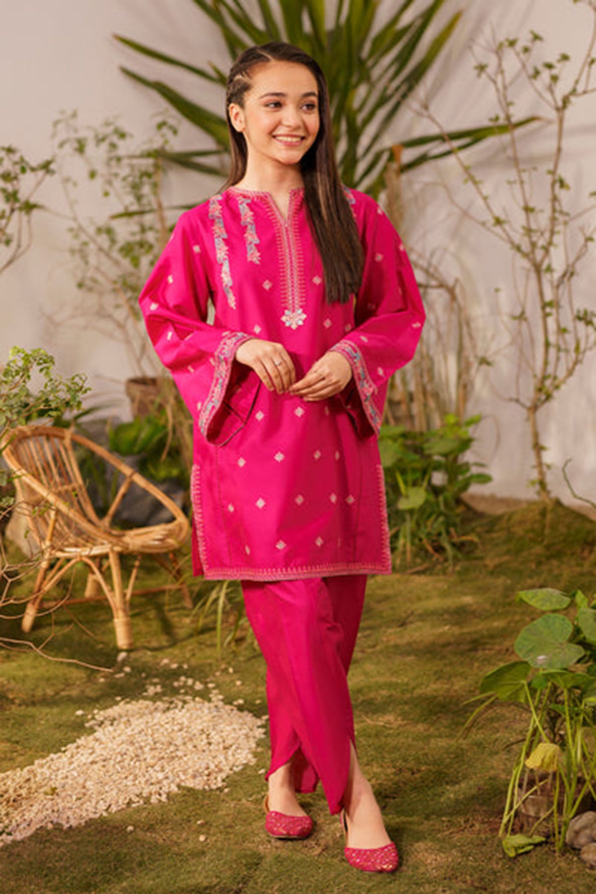 Zooj Fully Embroidered Lawn 2Pc-Ga02