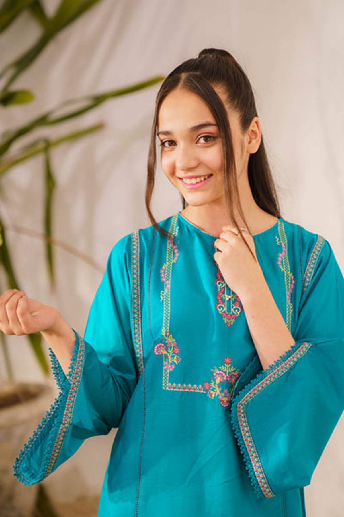 Zooj Fully Embroidered Lawn 2Pc-Ga01