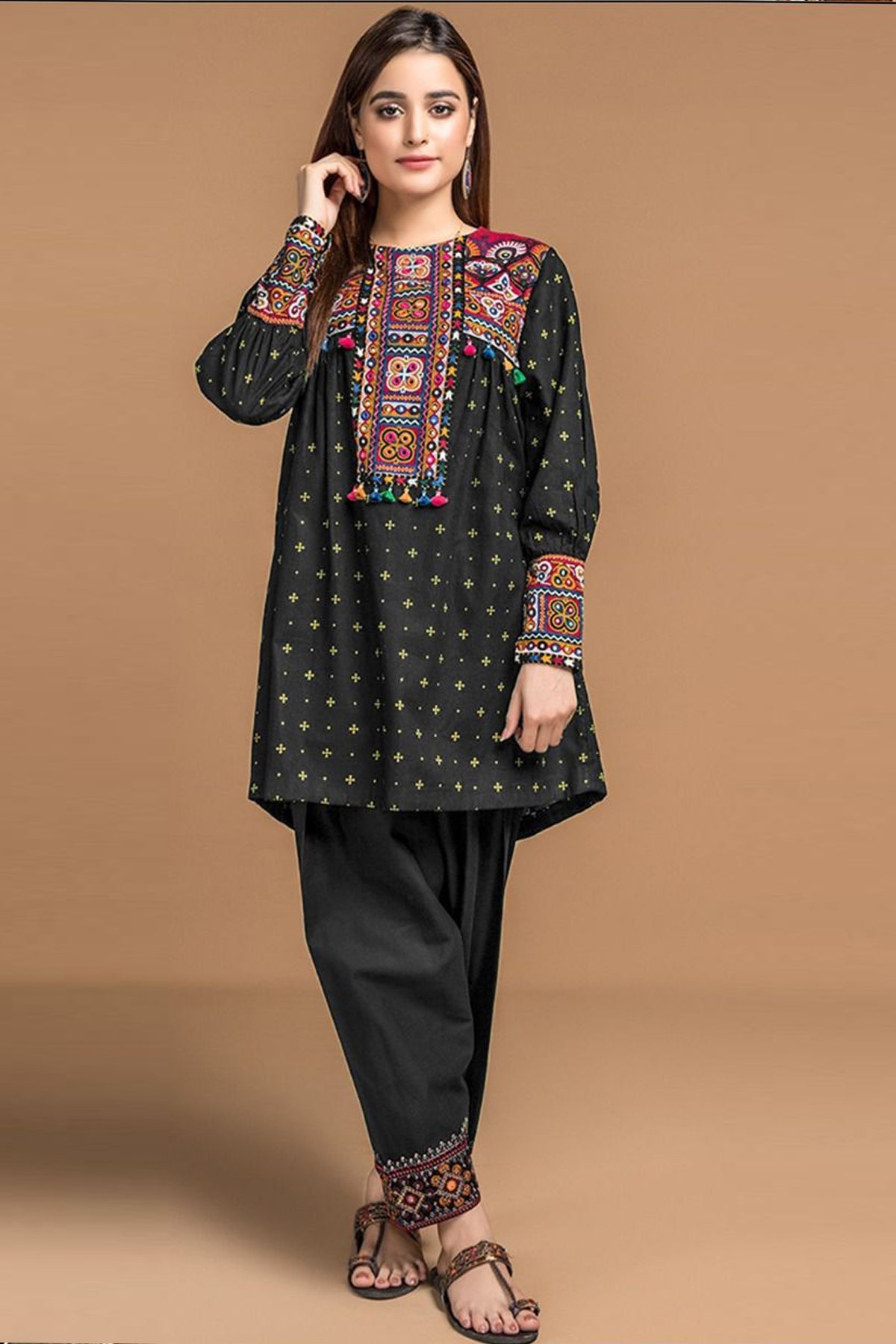Kayseria Fully Embroidered 2Pc linen -GA10179