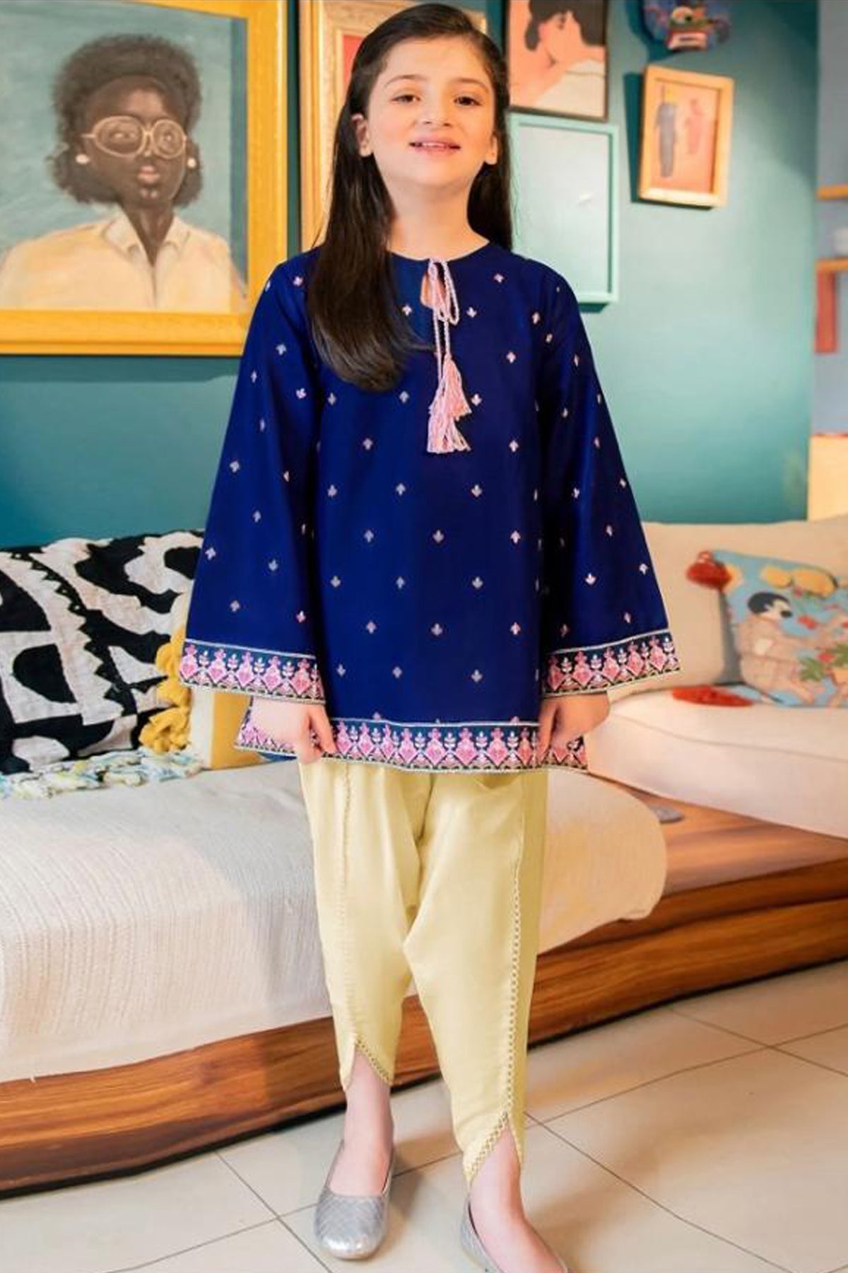 Ziva Fully Embroidered Lawn 2Pc-Ga1646