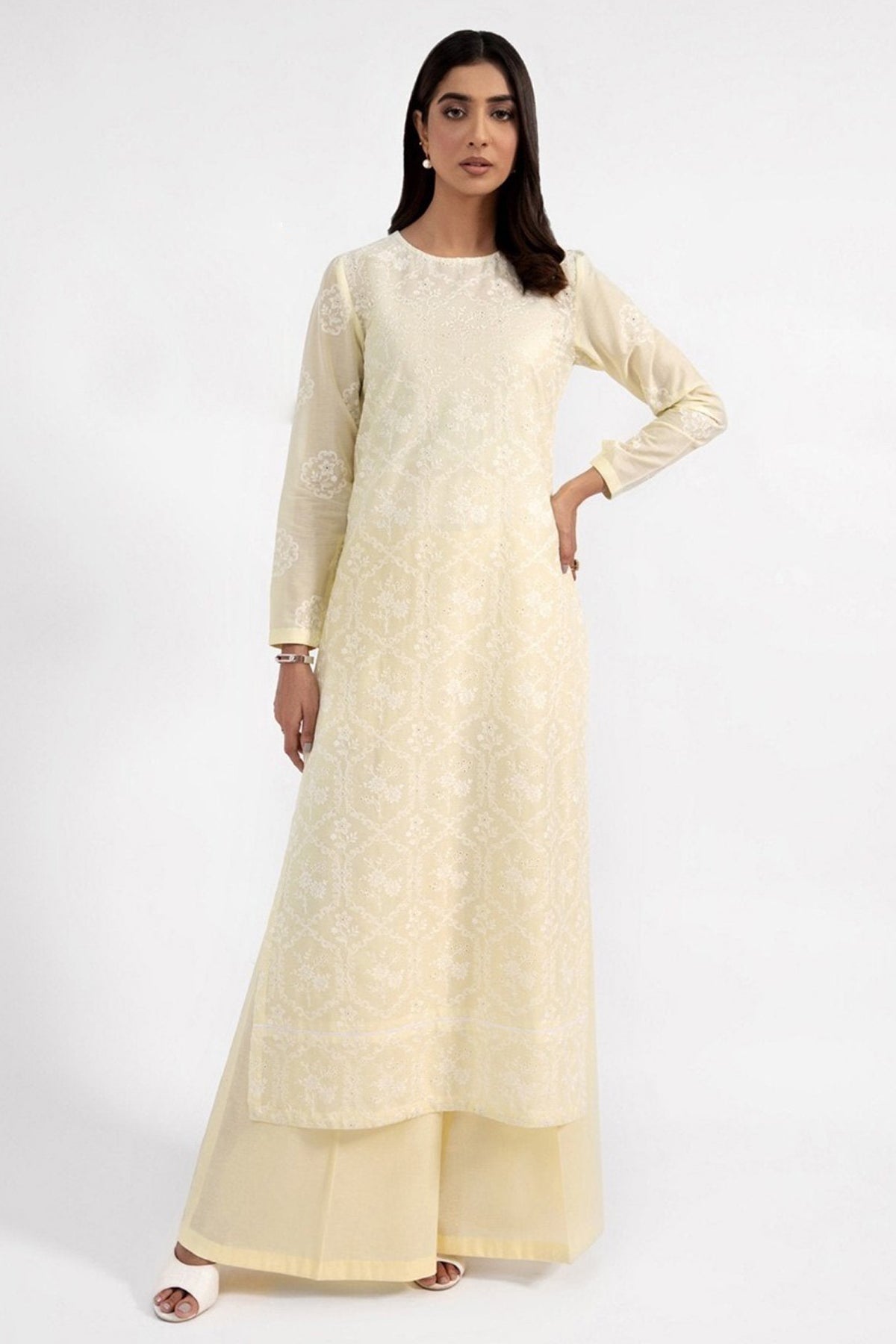 Bareeze 3PC Embroidered Lawn Suit with pure chiffon Dupatta - GA1629