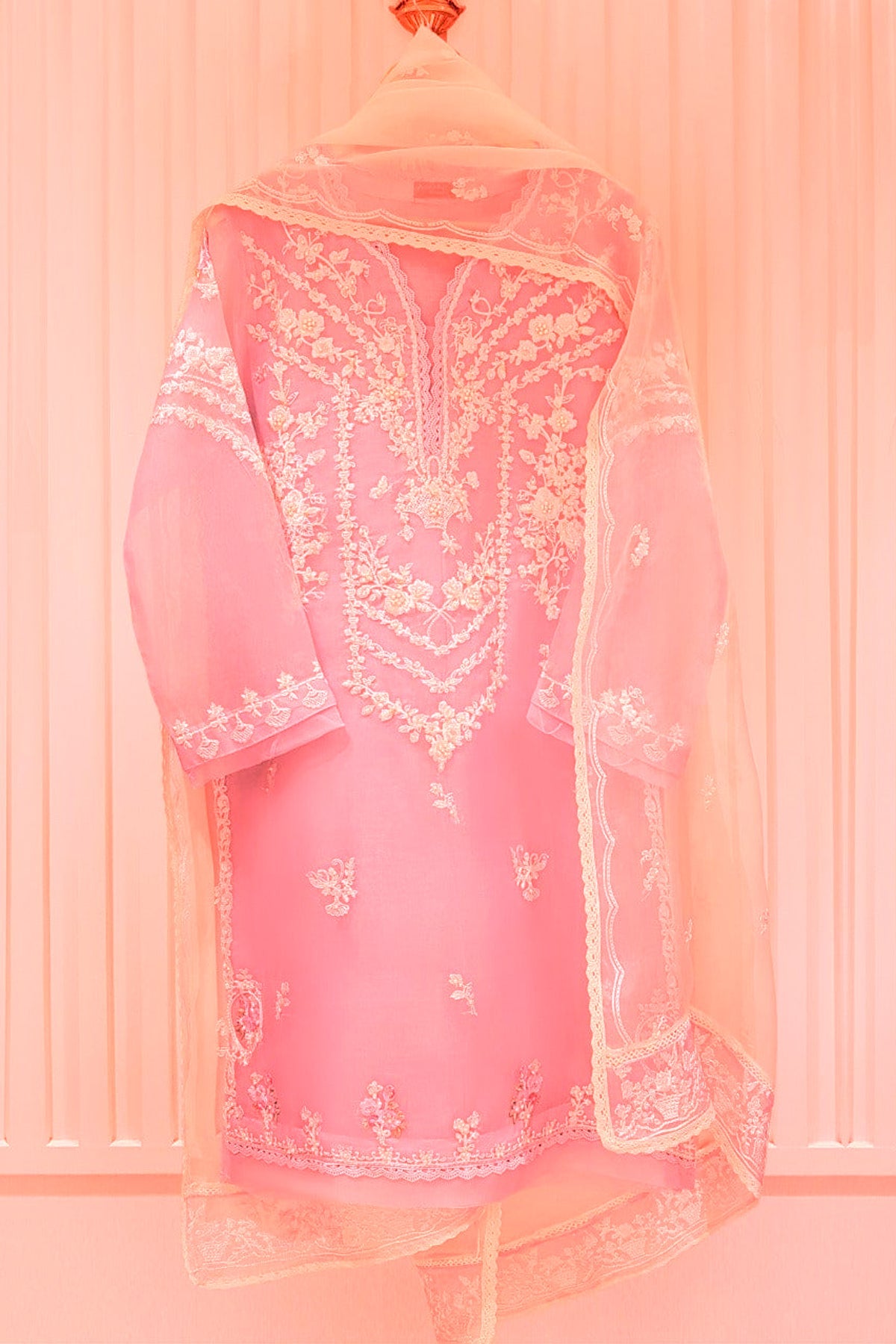 Agha Noor Heavy Embroidered with Embroidered Organza dupatta-Ga1659