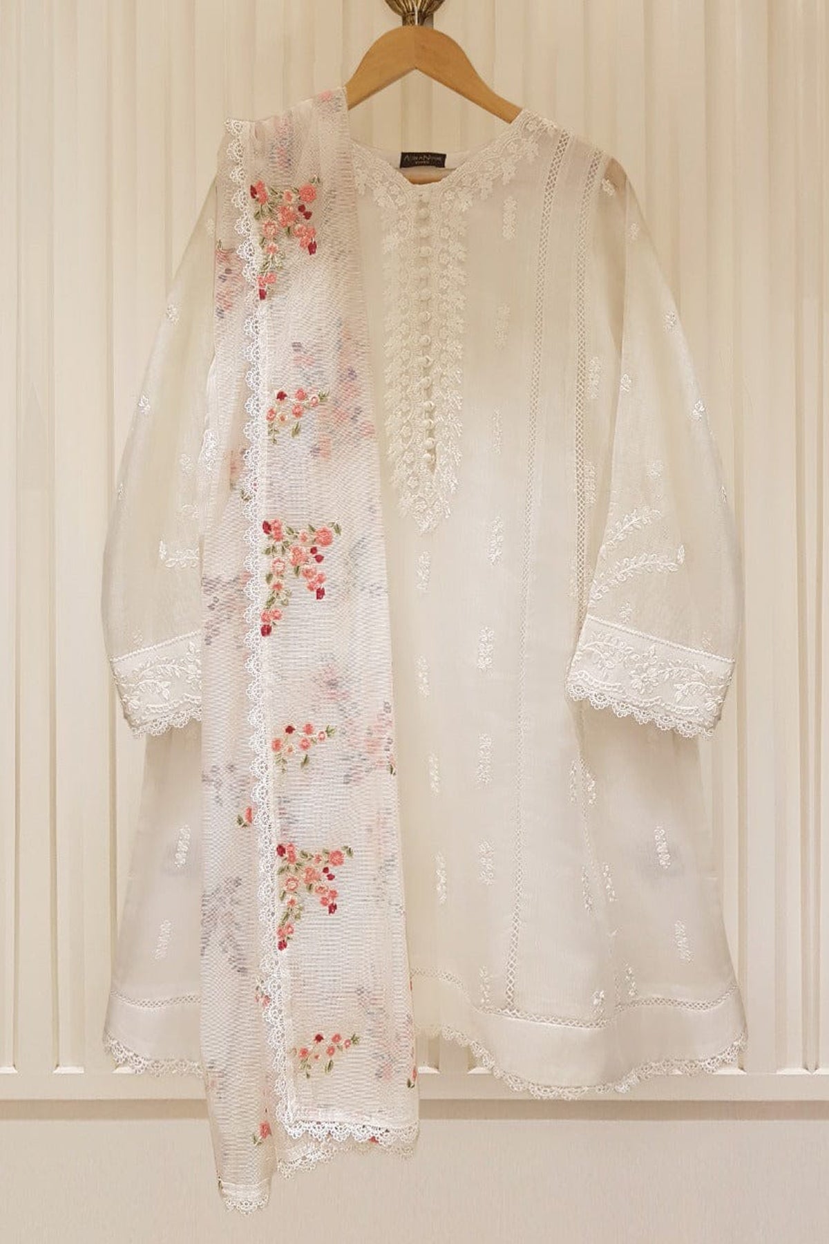 Agha Noor Heavy Embroidered with organza dupatta-GA1630