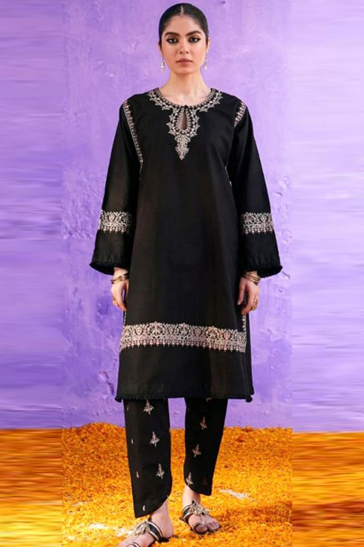 Ethnic Fully Embroidered Lawn 2Pc-Ga1635