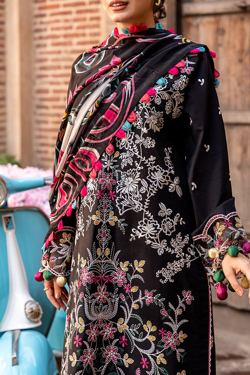 Mushq Embroidered Lawn 3pc with Embroidered Chiffon dupatta-GA1720