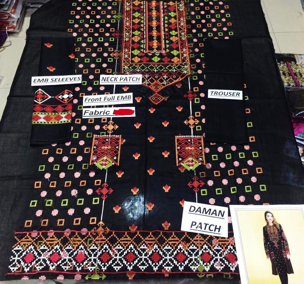 Keyseria Fully Embroidered 2Pc lawn -GA8089