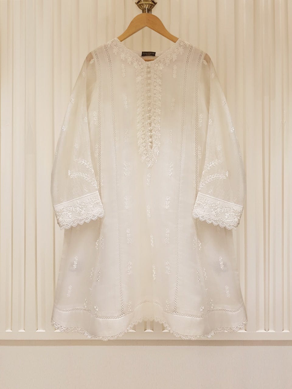 Agha Noor Heavy Embroidered with organza dupatta-GA1630