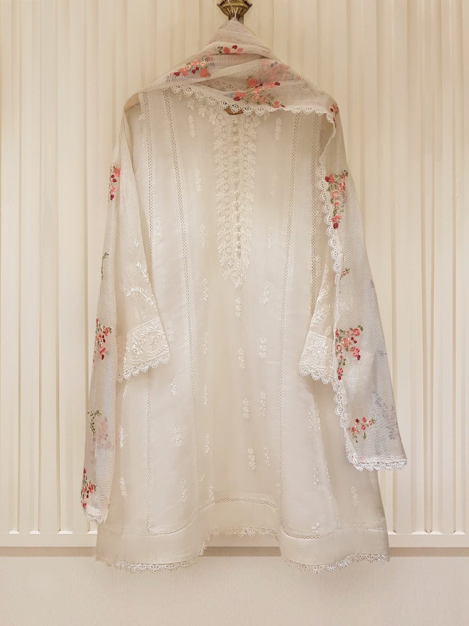 Agha Noor Heavy Embroidered with organza dupatta-GA1630