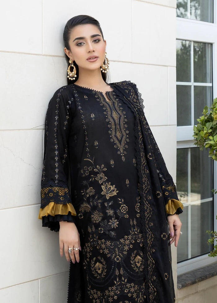 Luxury Embroidered Lawn 3Pc with Embroidered Dupata-Ga1665