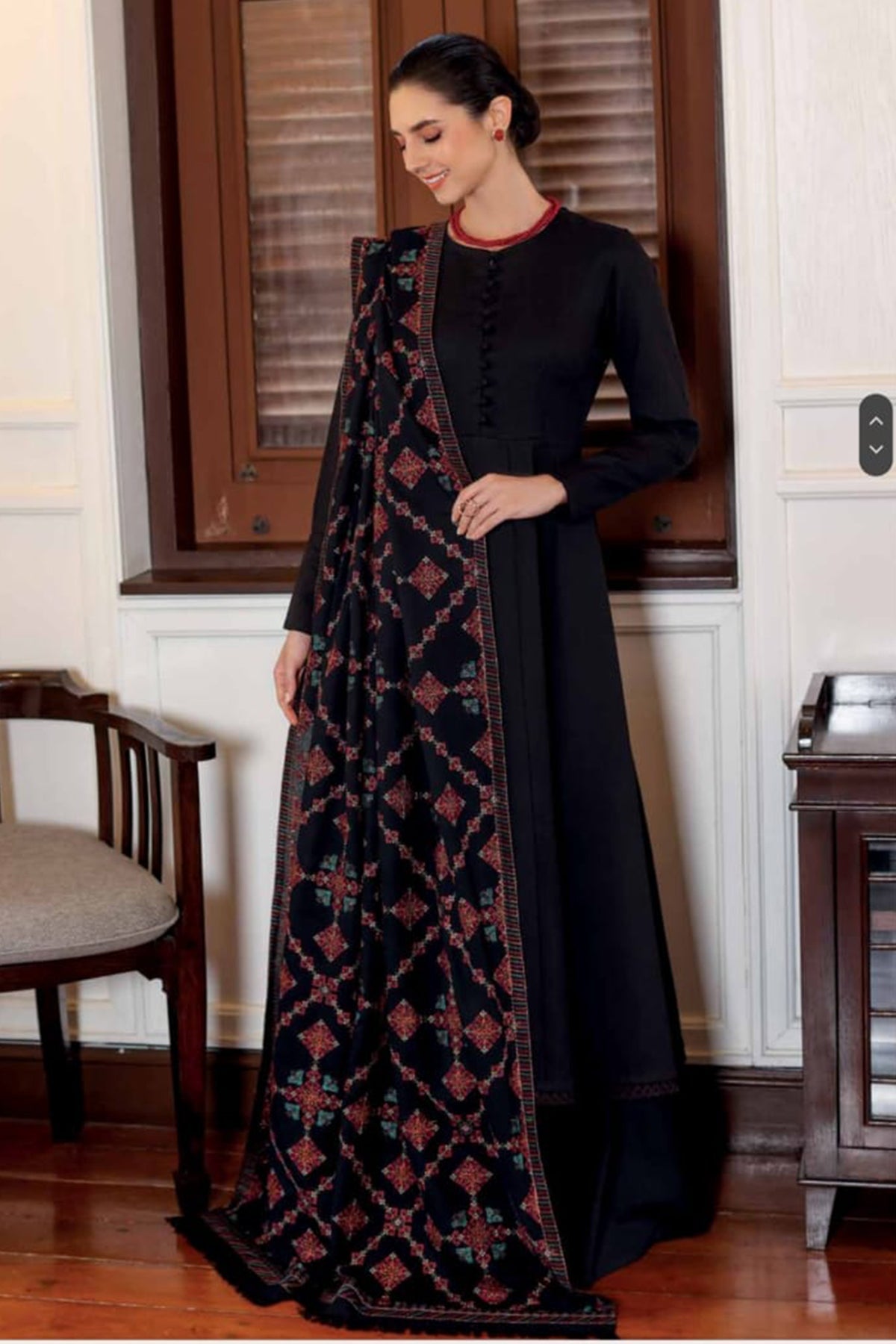Bareeze 3PC Dhanak with Embroidered Shawl - GA1789