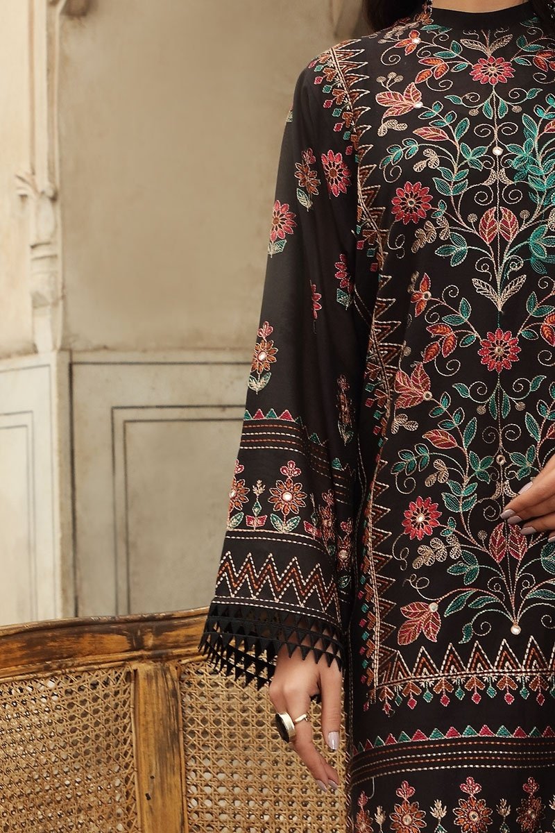 Bareeze 3PC Embroidered Lawn Suit with pure chiffon Dupatta - GA102110
