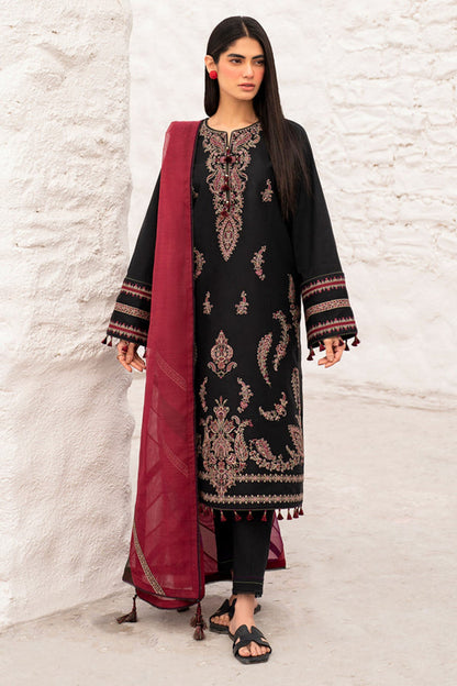 Jazmin 3PC Embroidered Karandi Suit with Printed whool shawal-DC2112