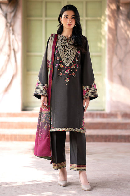 Jazmin Embroidered Dhanak 3pc with Whool Shawal- GA1969