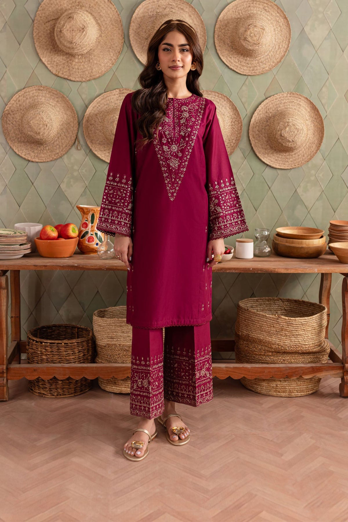 Batik Embroidered Dhanak 2pc- GA1917