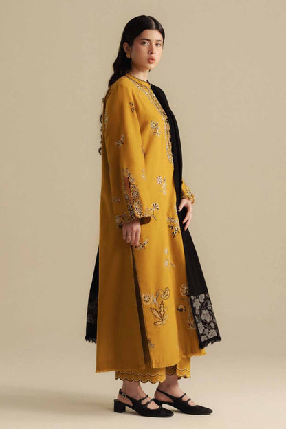 Zarashah Jahan Embroidered Dhanak 3pc with Printed Shawl- DC2118