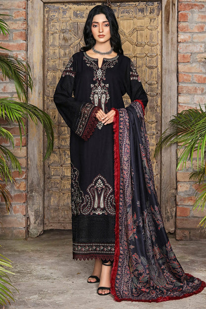 Zooj Fereydun Luxury Embroidered Dhanak 3pc With Printed Whool Shawal-GA1934