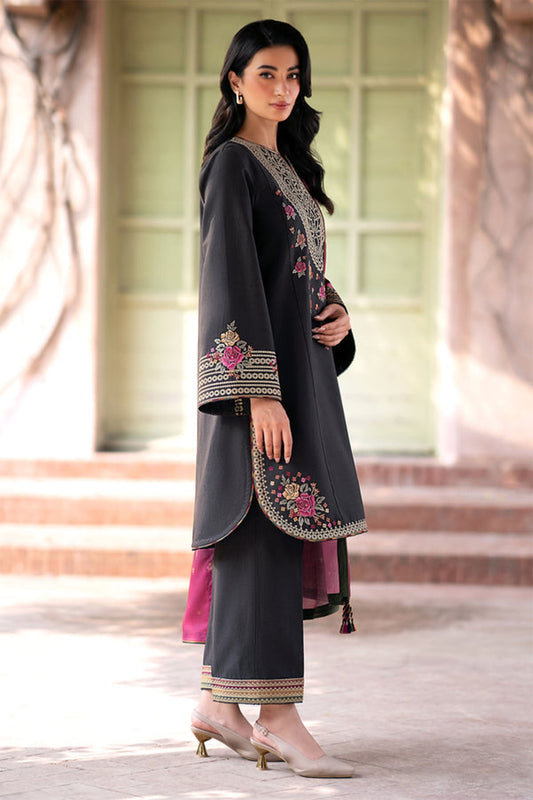 Jazmin Embroidered Dhanak 3pc with Whool Shawal- GA1969