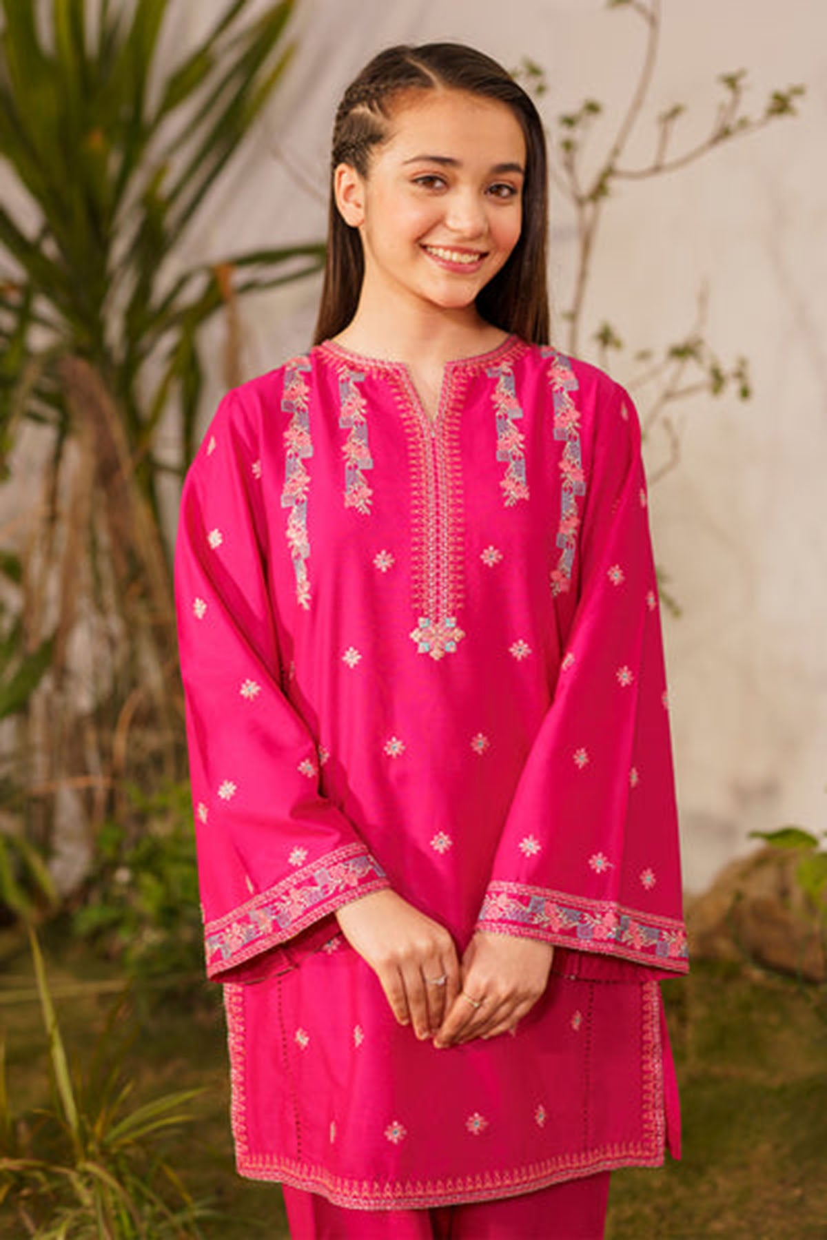 Zooj  Fully Embroidered Lawn 2Pc-Ga02