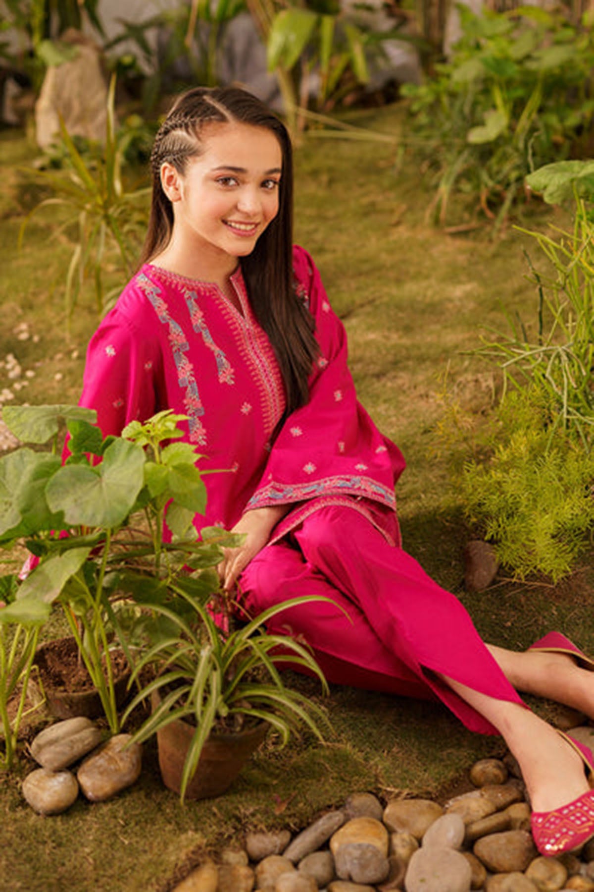 Zooj  Fully Embroidered Lawn 2Pc-Ga02