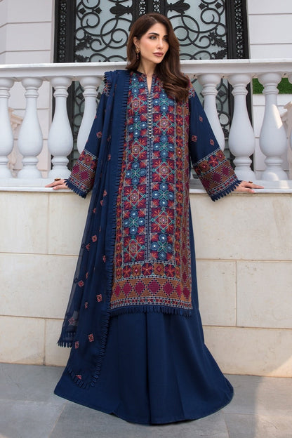 Bareeze Embroidered Lawn 3pc with  Bamber Chiffon dupatta-GA1703