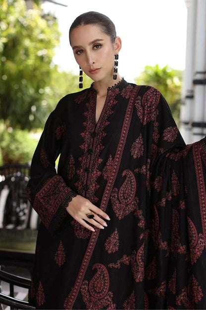 Bareeze 3PC Embroidered Karandi Suit with Heavy Embroidered Shawal -GA1965