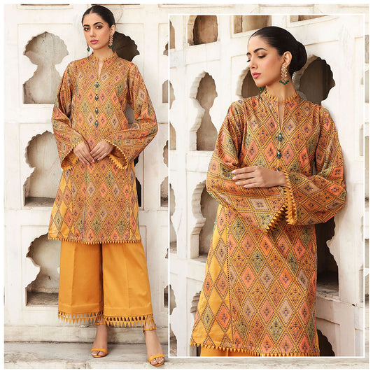 Bareeze 3PC Embroidered Lawn Suit with pure chiffon Dupatta - GA102109