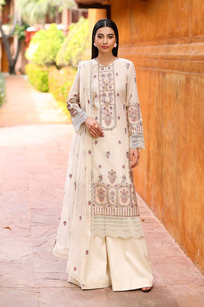 Bareeze Embroidered Lawn 3pc with Embroidered Chiffon Dupatta - GA1859