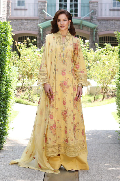 Bareeze Summer Lawn 3pc with Embroidered chiffon dupatta-GA1812