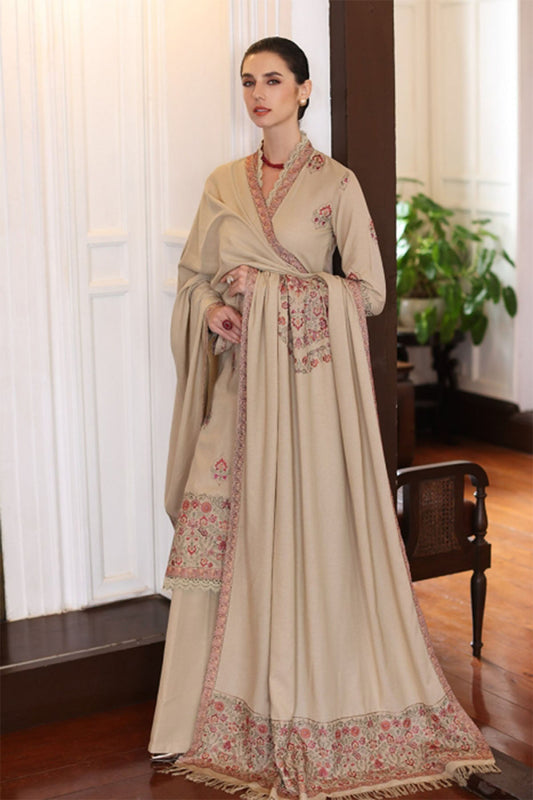 Bareeze 3PC Embroidered Karandi Suit with Heavy Embroidered Shawal -GA1941