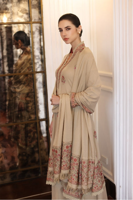 Bareeze 3PC Embroidered Karandi Suit with Heavy Embroidered Shawal -GA1941