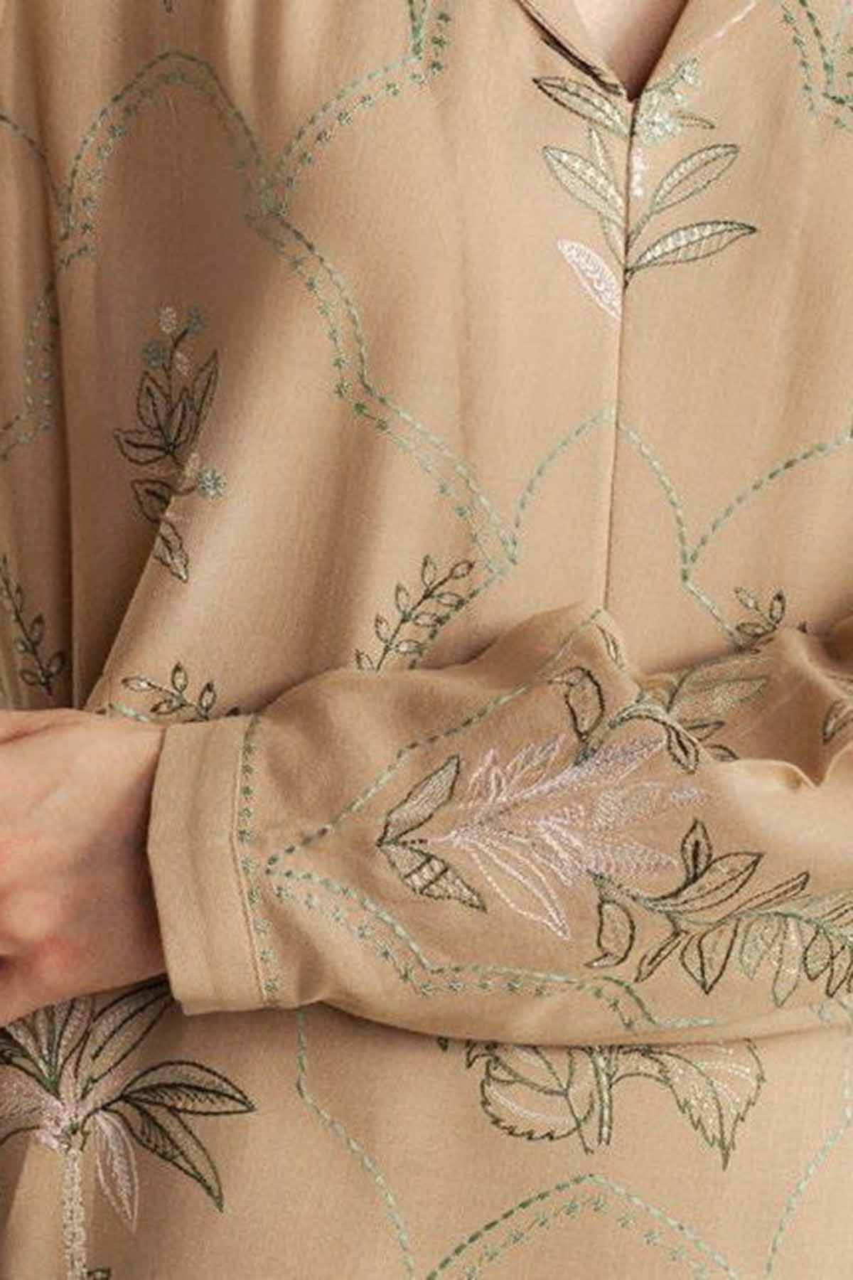 Zarashah Jahan Embroidered Dhanak 3pc with Printed Shawl- DC2117