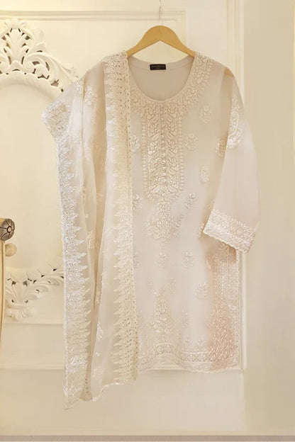 Agha Noor Heavy Embroidered  with Embroidered Organza dupatta-Ga1661