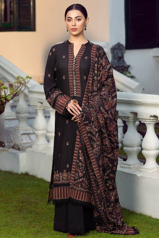 Bareeze 3PC Embroidered Karandi Suit with Heavy Embroidered Shawal -GA102170