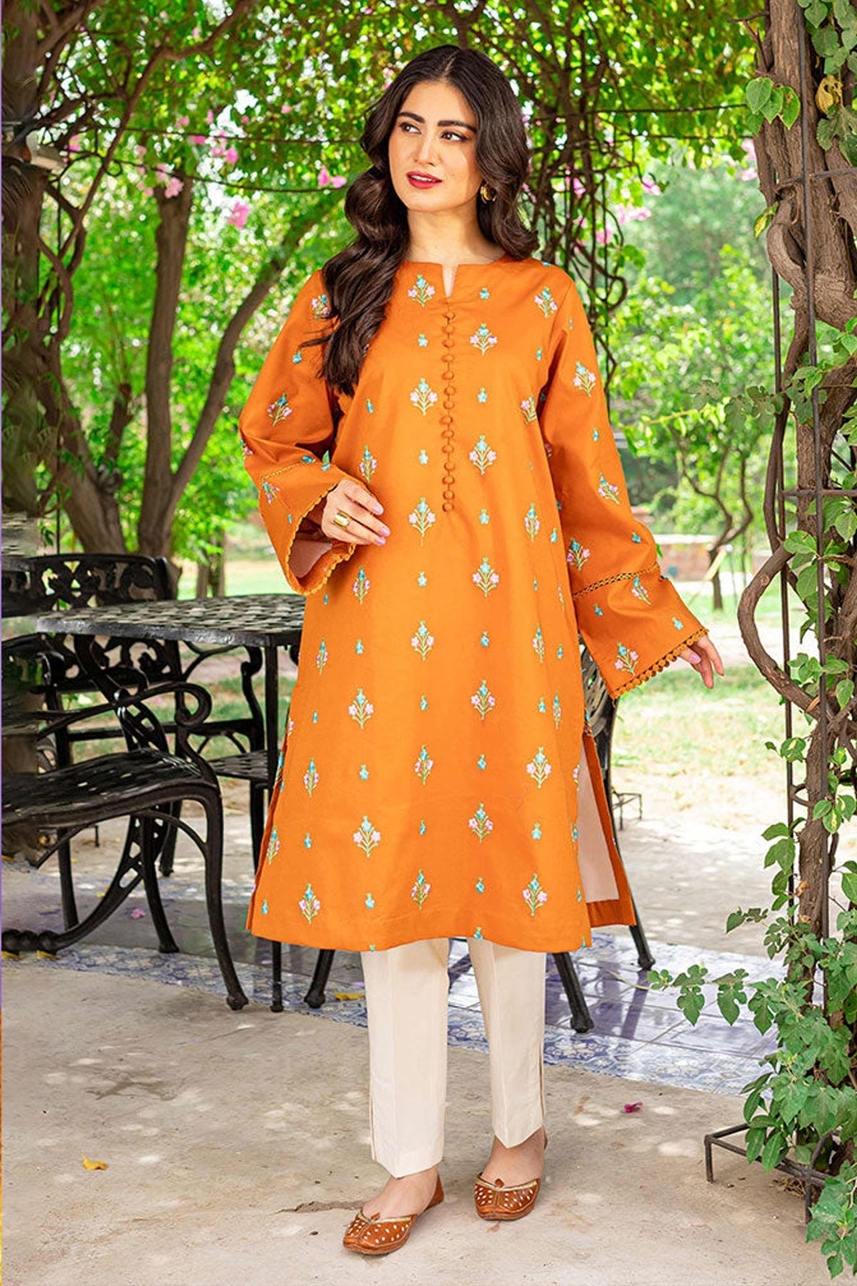 Ziva Fully Embroidered  Lawn 2Pc-Ga1637